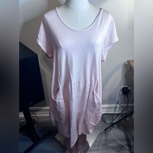 Camille and Co Pink Linen/Cotton Dress  Large